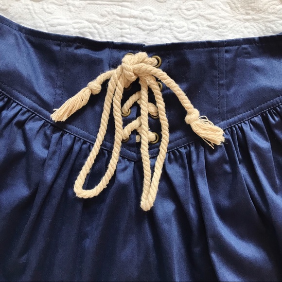 Navy Corset Nautical Style Circle Skirt - Picture 3 of 5